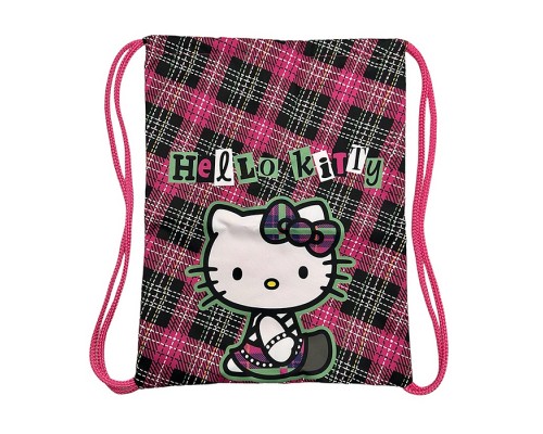 Мешок для обуви Hello Kitty, 1 отделение, 330*420 мм+ петля для подвеса, полиэстер 210 ден