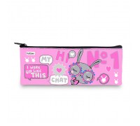 Пенал 195х75мм., на молнии мягкий "В модном чате"