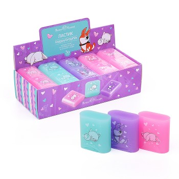 Ластик "HappyGraphix. Candy", 4 цвета
