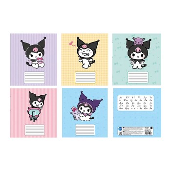 Тетрадь 18 л., линия "Kuromi" А5, на скрепке