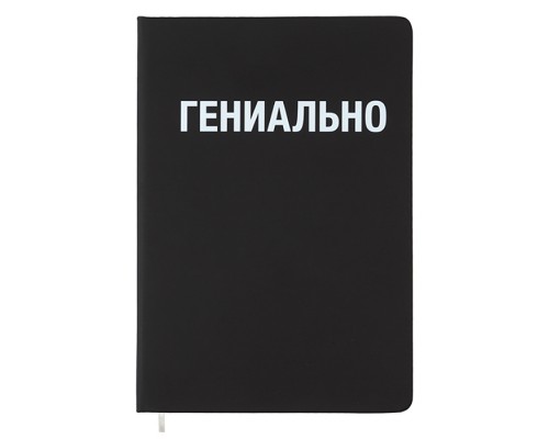 Записная книжка 160л. клетка "Гениально" A5 (140 ммx205 мм)