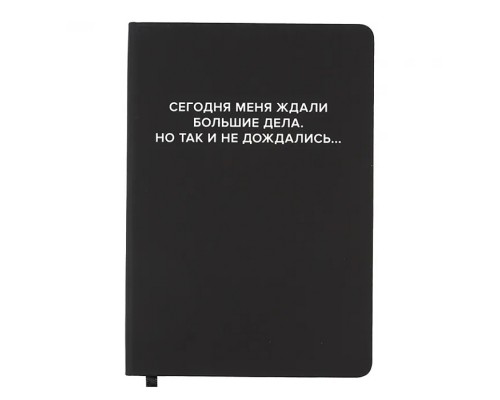 Записная книжка 160л. клетка "Сегодня меня ждали большие дела" A5 (140 ммx205 мм)