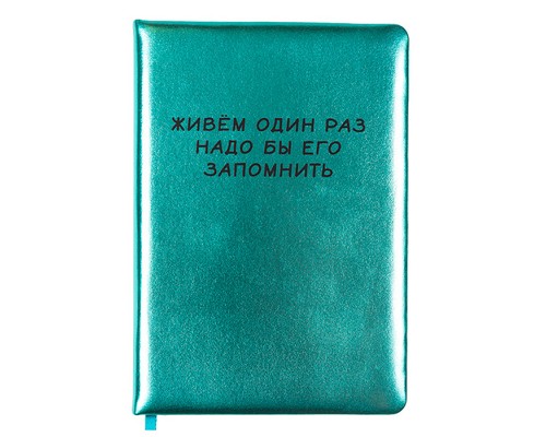 Записная книжка 160л. клетка "Живем один раз" A5 (140 ммx205 мм)