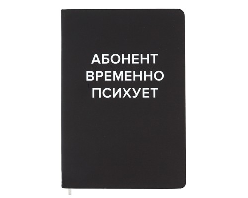 Записная книжка 160л. клетка "Абонент временно психует" A5 (140 ммx205 мм)