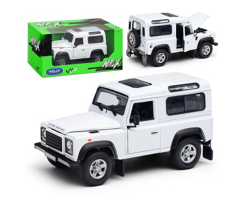 Машинка 1:24 Land Rover Defender I, белый