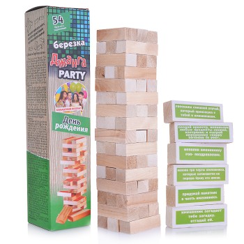Настольная игра "Джанга PARTY (БЕРЕЗКА) День рождения"