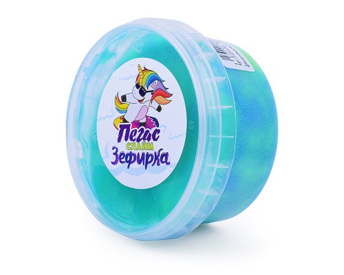 Слайм Зефирка, 200 гр., два цвета: синий и зеленый