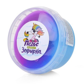 Слайм Зефирка, 200 гр., два цвета: синий и фиолетовый
