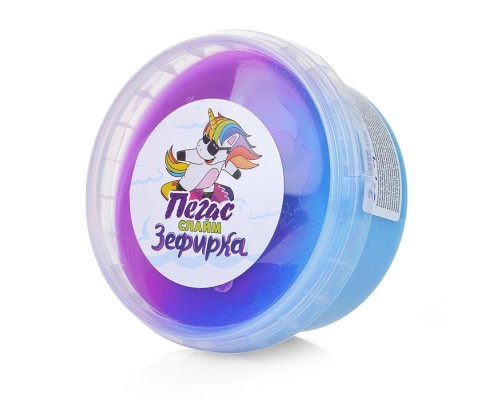 Слайм Зефирка, 200 гр., два цвета: синий и фиолетовый