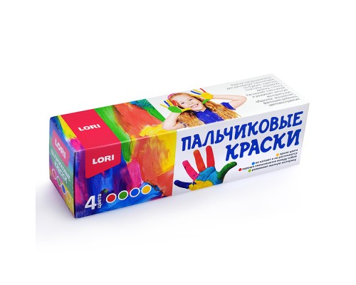 Пальчиковые краски 4 цв. по 40 мл.