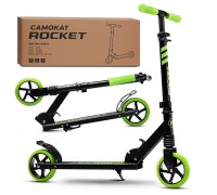 Самокат детский ROCKET,колеса PU, 145 мм, зелёный