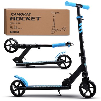 Самокат детский ROCKET,колеса PU, 145 мм, синий