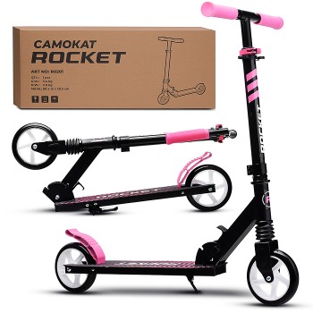 Самокат детский ROCKET,колеса PU, 145 мм, розовый