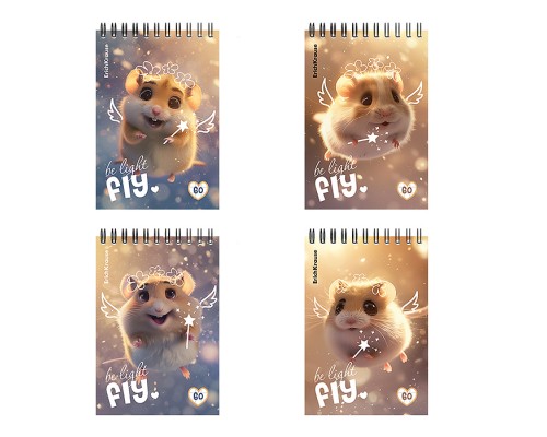 Блокнот на спирали "Fluffy" А6, 60 листов, клетка_MIX-PACK