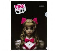 Папка-уголок, А4, 180мкм, "PINK&BLACK"