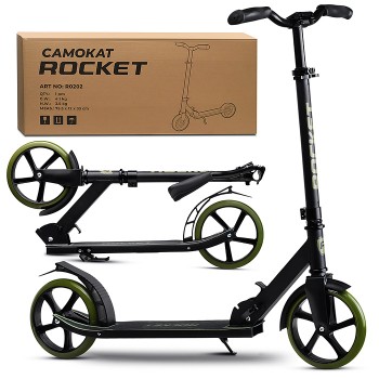 Самокат ROCKET, колеса PU 200 мм, ABEC 7, зеленый