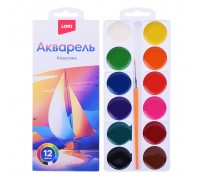 Акварель, 12 цветов, с/к