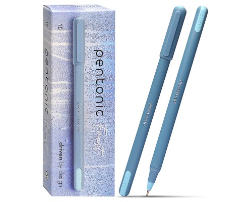 Ручка шариковая Pentonic Frost синий 0,7 мм голуб. кругл. корп. игольчатый наконечник