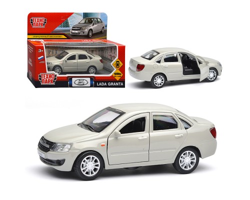 Машина металл LADA granta 11,5 см, (двери, серебристый) инерц, в коробке