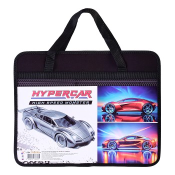 Папка пластиковая с ручками А4, широкая "HYPERCAR" 2025