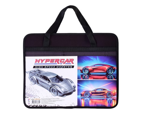 Папка пластиковая с ручками А4, широкая "HYPERCAR" 2025