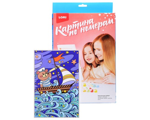 Картина по номерам для малышей. Волшебные истории "Ночное море"