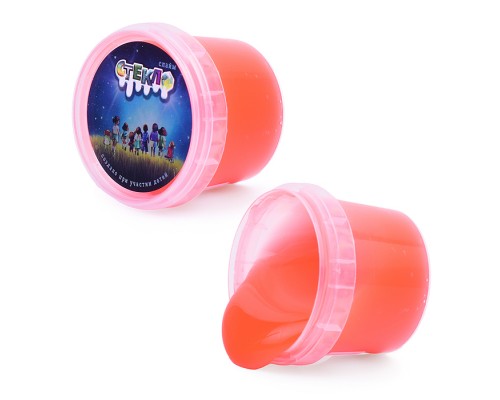 Стекло Party Slime, в банке 100 гр, красный неон