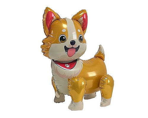 Шар 3D (26''/66 см) Фигура, Милый корги, 1 шт. в уп.