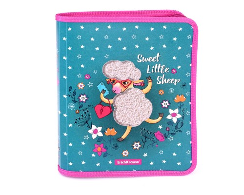Папка для тетрадей на молнии пластиковая Flower Sheep, A5+