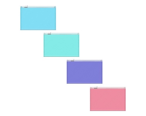 Zip-пакет пластиковый Diagonal Pastel, 190х70мм, непрозрачный, ассорти (в пакете по 12 шт.)