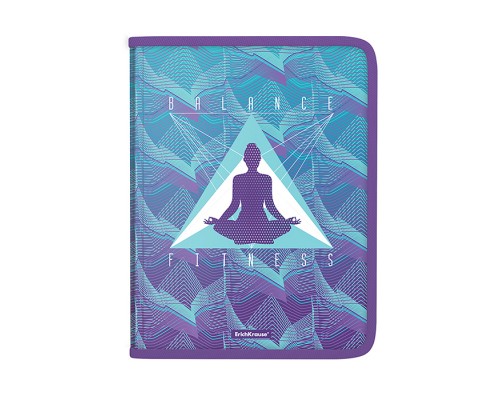 Папка для тетрадей на молнии пластиковая Meditation, A4 (в пакете по 4 шт.)