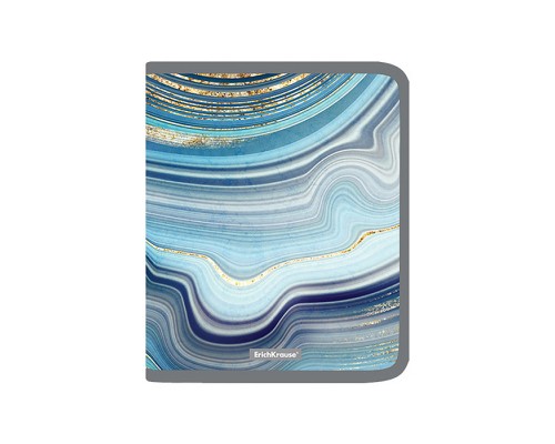 Папка для тетрадей на молнии пластиковая Marble Kyanite, A5+ (в пакете по 4 шт.)
