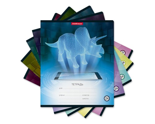 Тетрадь 24л. линейка "Digital Dino"