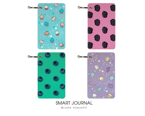 Блокнот "Smart Journal" 54 х 90 мм, 110 л, (4 вида) отрывной блок на кольце