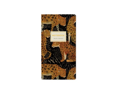 Записная книжка  30л, А6 линовка в точку "Fauna. Леопард" обложка софт тач ,кремовая бумага, прошивк