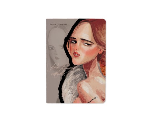 Записная книжка  А6 32л. линовка в точку , "Feelings"обложка софт тач, бумага кремовая , блок прошит
