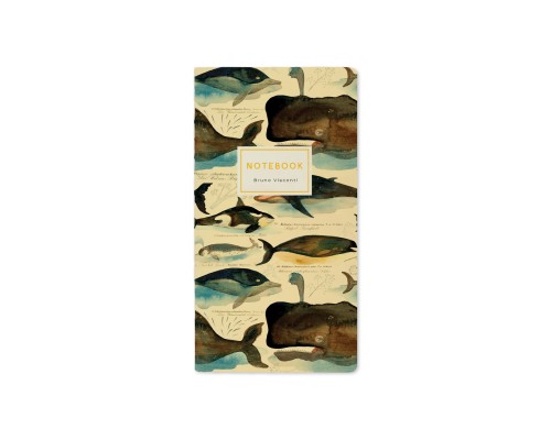 Записная книжка А6 30л, линовка в точку "Fauna. Киты" А6 обложка софт тач, кремовая бумага, прошивка