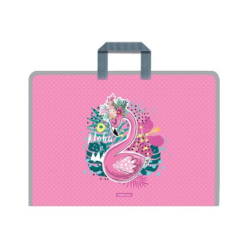 Папка на молнии пластиковая с ручками Rose Flamingo, А3
