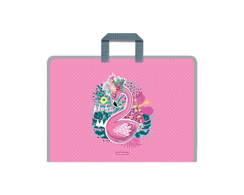Папка на молнии пластиковая с ручками Rose Flamingo, А3
