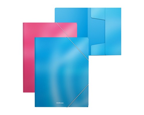 Папка на резинках пластиковая Glossy Bubble Gum, арома, A4, ассорти (в пакете по 4 шт.)