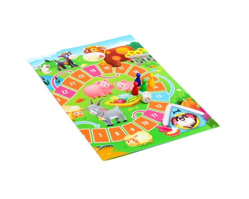 Игра-ходилка с фишками для малышей 2в1. На ферме+В лесу.