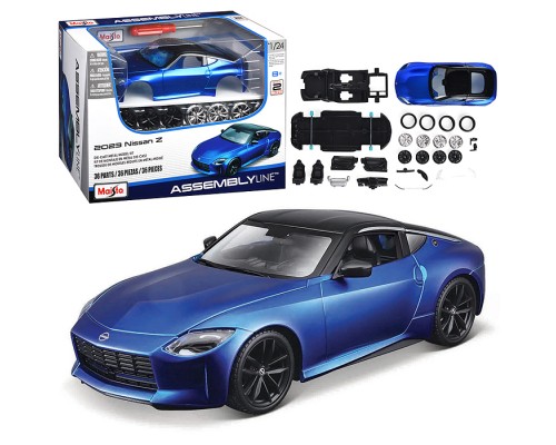 DIY машинка с отверткой die-cast 2023 Nissan Z, 1:24, синяя