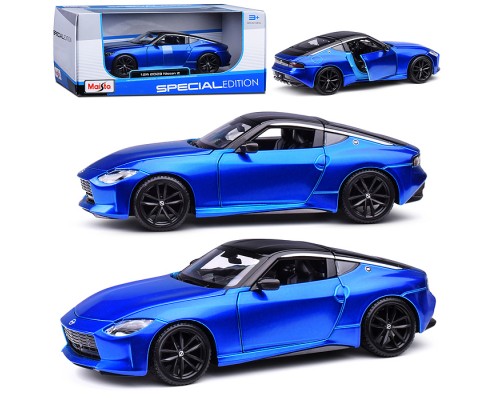 Машинка die-cast 2023 Nissan Z, 1:24, синяя, открывающиеся двери