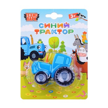 Машина металл "Синий трактор" длина 7,5 см, синий