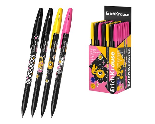 Ручка шариковая R-301 Stick Positive Vibe 0.7, цвет чернил синий (в коробке по 50 шт.)
