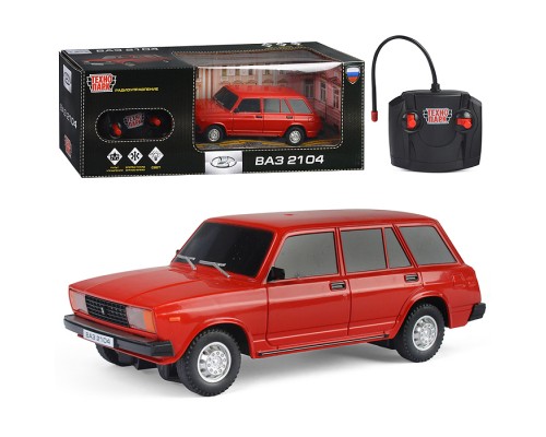 Машина р/у LADA ВАЗ-2104 18 см, (свет, красный) в коробке