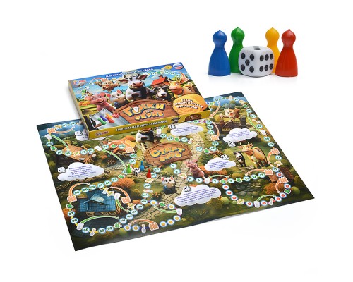 Гонки на ферме. Настольная игра-ходилка.