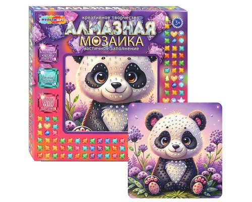 Алмазная мозаика 15*15 "Пандочка" в коробке