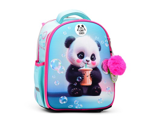 Рюкзак "Junior. Yummy Panda" школьный жесткий 35x27x13 см (14 л) вес 800 г, 1 отделение на молнии с разделителями для учебников, с органайзером, 1 отделение для формата A4, 2 боковых кармана сеточкой на резинке, эргономичная формоустойчивая спин
