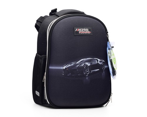 Рюкзак "Choice. Luxury Car" школьный жесткий 38x28x16 см (17 л) вес 950 г, 1 отделение на молнии с разделителями для учебников, 1 отделение с органайзером, 2 боковых кармана сеткой на резинке, эргономичная формоустойчивая вентилируемая спинка (е